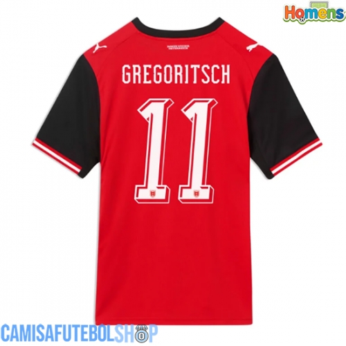 Camisa de time de futebol Áustria Michael Gregoritsch #11 Replicas 1º Equipamento Mundo 2026 Manga Curta